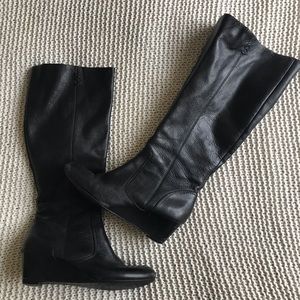 Black Suede Knee Boots